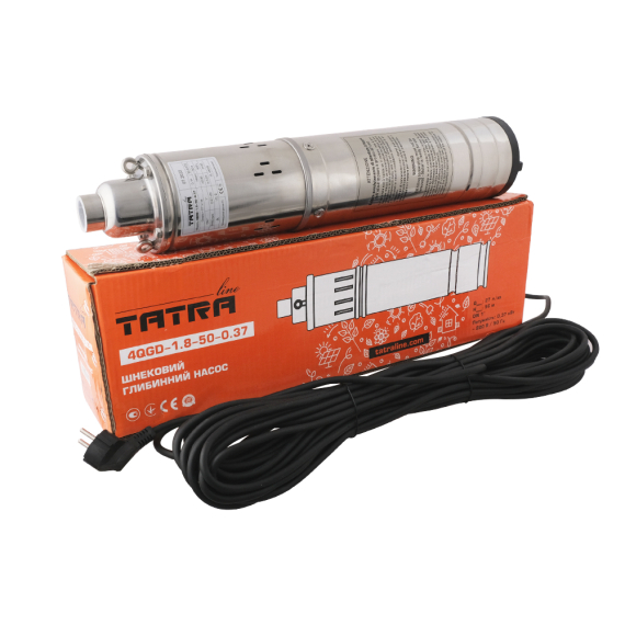 Насос свердловини TATRA-line 4 QGD 1,8 - 50 0,37 kw Q.max 27л/хв.,H.max56 m